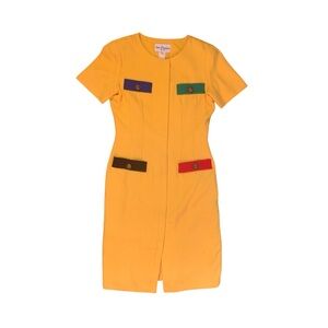 Vintage New Classics New York Yellow Dress 6